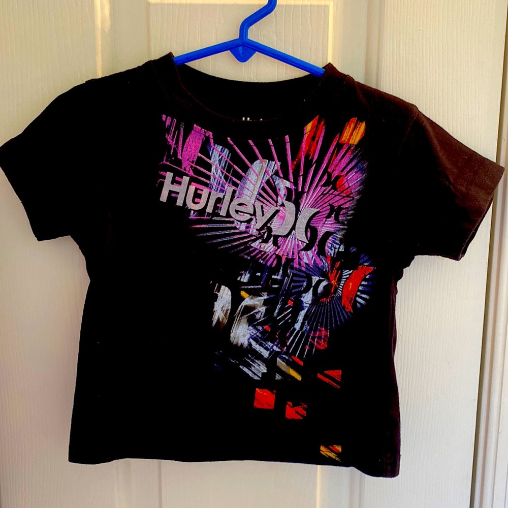 Hurley 2T Black, Cotton Graphic T-shirt